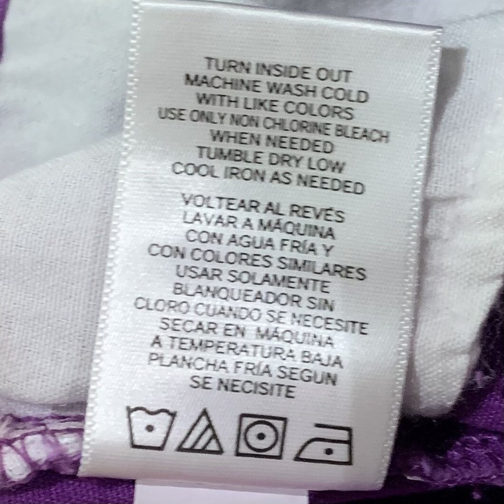 Jordache Girls Glitter Cutoff Short 8 New with Tags Bright Violet Frayed Sweet - Picture 8 of 10